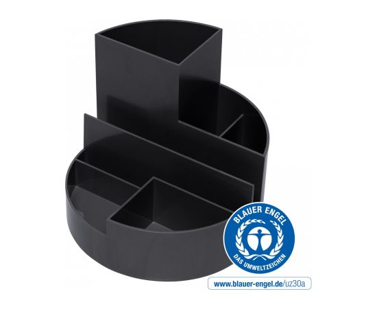 Galda organizators MAULroundbox, pārstrādāts, melns Организация рабочего стола