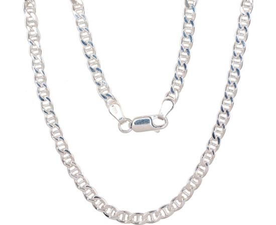 Sudraba ķēdīte Marina 3.9 mm, dimantu apstrādājums #2400080, Sudrabs 925°, garums: 50 cm, 12.2 gr. Viriešiem