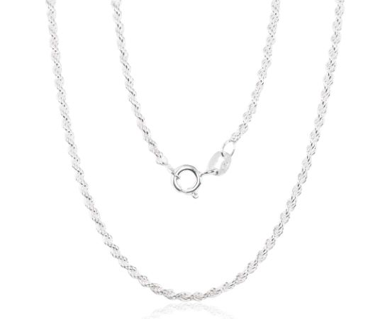Серебряная цепочка Канатное 2 мм #2400056, Серебро 925°, длина: 45 см, 5.8 гр. Ķēdītes