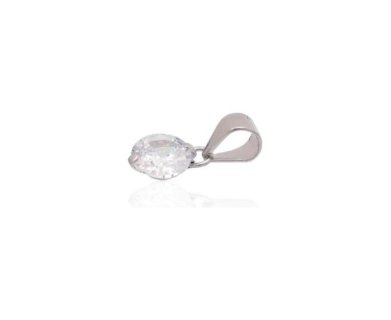 Sudraba kulons #2302003(PRh-Gr)_CZ, Sudrabs 925°, rodijs (pārklājums), Cirkoni, 0.4 gr. Sieviešu