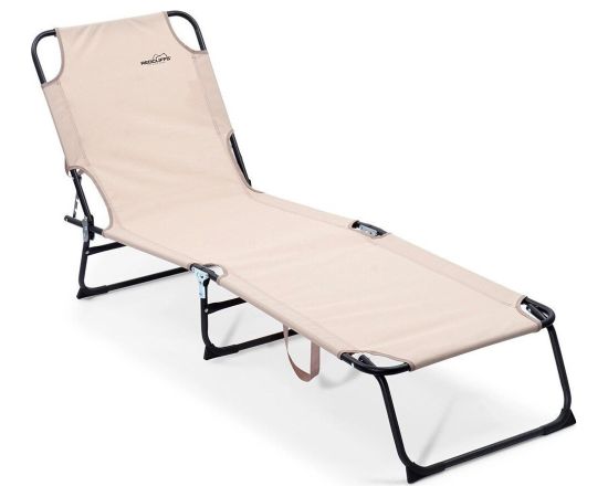 Redcliffs Ogrodowy Plażowy Rozkładany Regulowany Beżowy REDCLIFFS 187 x 55 cm (Ori_489337) Guļamkrēsli un sauļošanās krēsli