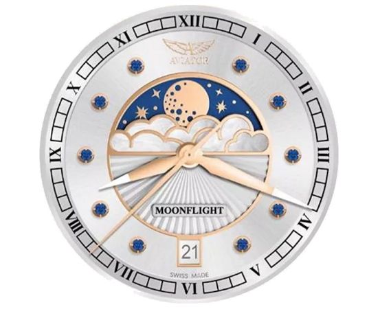 AVIATOR Douglas Moonflight Gemstone Edition Blue Sapphire V.1.33.2.416.4 Rokas pulksteņi 