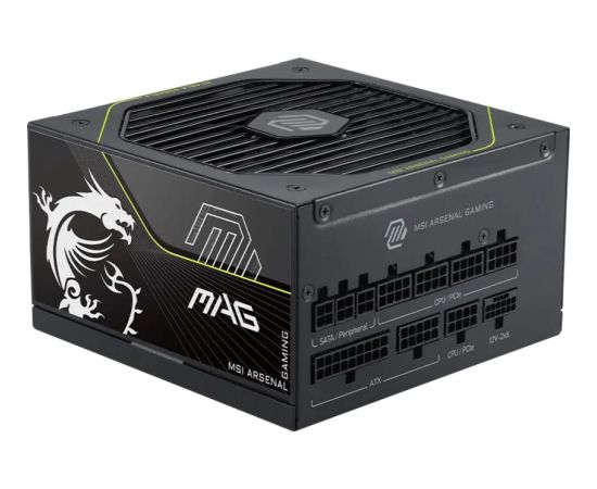 MSI MAG A1000PLS PCIE5 1000W (black, 1x 12-pin high power GPU, 4x PCIe, cable management, 1000 watts) Datoru barošanas bloki