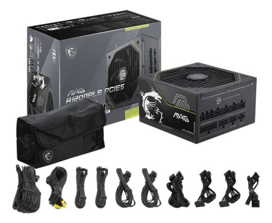 MSI MAG A1200PLS PCIE5 1200W (black, 1200 watts) Блоки питания