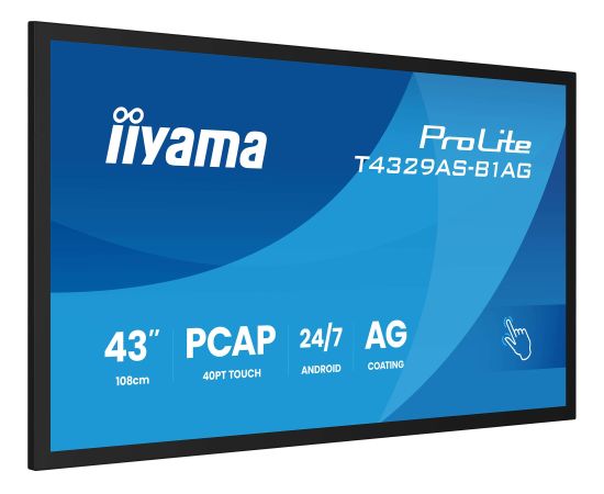 Iiyama ProLite T4329AS-B1AG (108 cm (42.5 inches), black (matt), UltraHD/4K, VA, touchscreen, Android, USB-C) LED / LCD мониторы