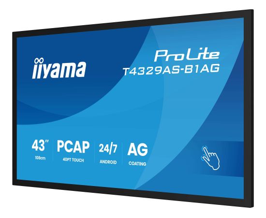 Iiyama ProLite T4329AS-B1AG (108 cm (42.5 inches), black (matt), UltraHD/4K, VA, touchscreen, Android, USB-C) LED / LCD мониторы