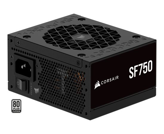 Corsair SF750, PC power supply (black, 1x 12VHPWR, 2x PCIe, cable management, 750 watts) Datoru barošanas bloki