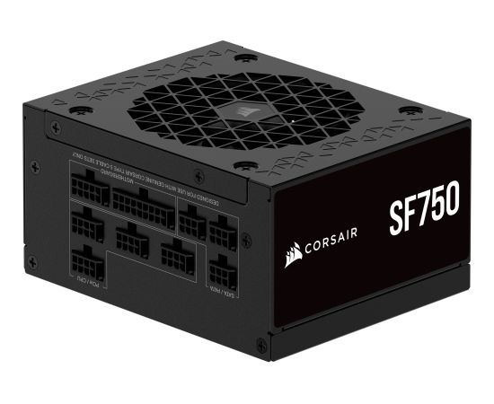 Corsair SF750, PC power supply (black, 1x 12VHPWR, 2x PCIe, cable management, 750 watts) Datoru barošanas bloki