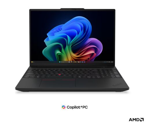 Lenovo ThinkPad T16 G5 AMD Black 16 " IPS 1920 x 1200 pixels WUXGA Anti-glare AMD Ryzen AI 5 PRO 440 16 GB SODIMM DDR5 Solid-state drive capacity 512 GB AMD Radeon 840M Graphics Windows 11 Pro 802.11be Bluetooth version 5.4 Keyboard language Nordic Keyboa Portatīvie datori
