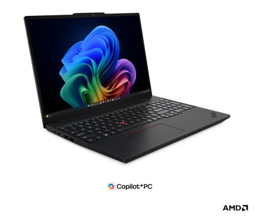 Lenovo ThinkPad T16 G5 AMD Black 16 " IPS 1920 x 1200 pixels WUXGA Anti-glare AMD Ryzen AI 5 PRO 440 16 GB SODIMM DDR5 Solid-state drive capacity 512 GB AMD Radeon 840M Graphics Windows 11 Pro 802.11be Bluetooth version 5.4 Keyboard language Nordic Keyboa Portatīvie datori