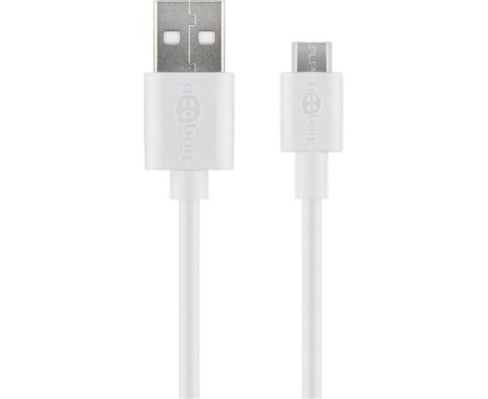 Goobay Micro USB charging and sync cable 43837 USB-A 2.0 to Micro-USB USB 2.0 male (type A) USB 2.0 micro male (type B) Data USB kabeļi