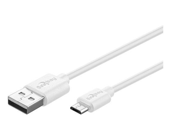 Goobay Micro USB charging and sync cable 43837 USB-A 2.0 to Micro-USB USB 2.0 male (type A) USB 2.0 micro male (type B) Data USB kabeļi