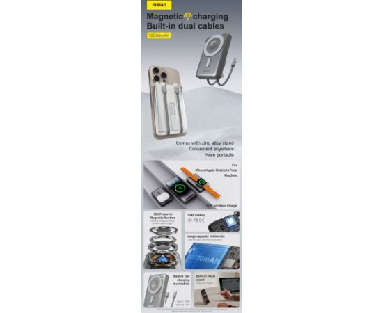 Внешний аккумулятор Power Bank Dudao K29 MagSafe 20W 10000mAh серый Power-банки