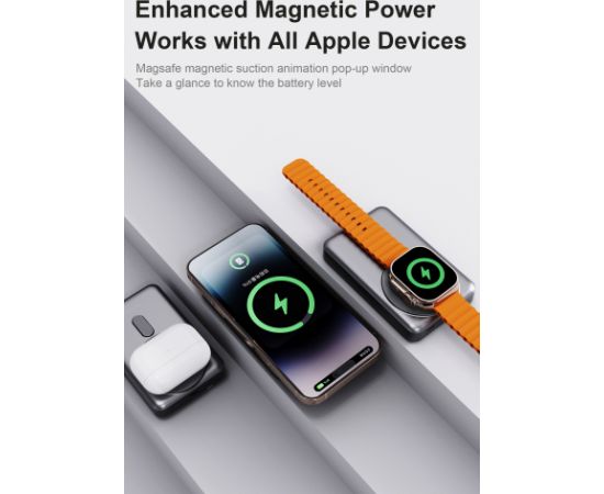 Внешний аккумулятор Power Bank Dudao K29 MagSafe 20W 10000mAh серый Power-банки