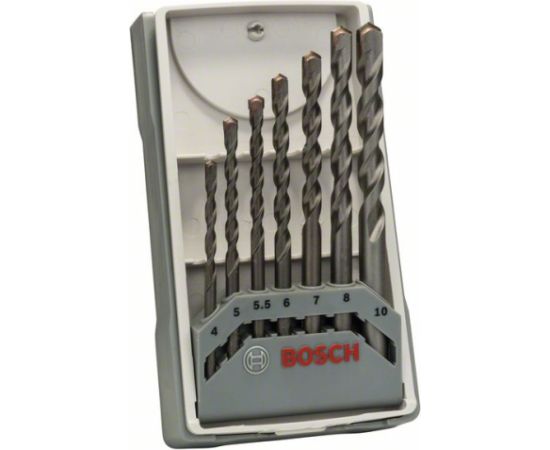 Betona urbju komplekts Bosch Silver Percussion; 4-10 mm; 7 gab. Аксессуары для дрелей