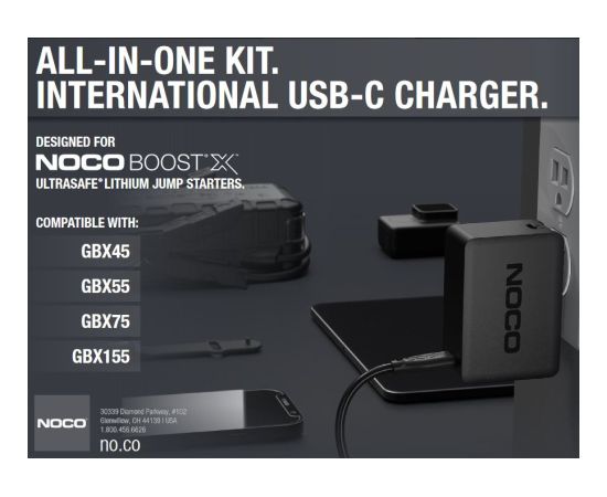 NOCO 56W USB-C lādētājs strāvas adapteris Telefonu lādētāji 220v