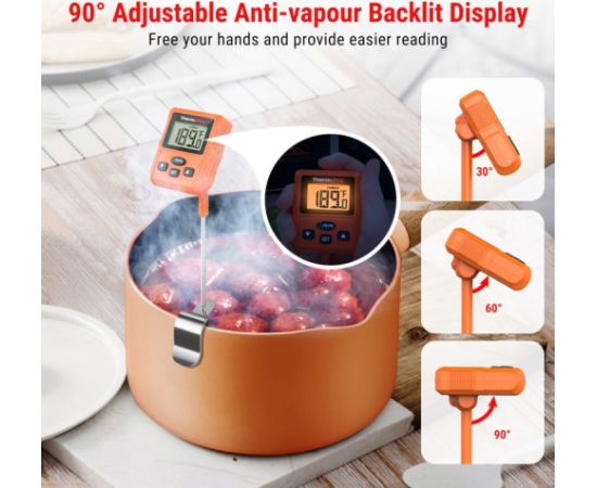 Digitālais eļļas un konfekšu termometrs ar zondi ThermoPro TP511 Grilu piederumi