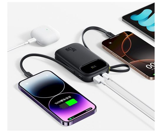 Baseus EnerFill FC31 Pārnēsājamā baterija 10000 mAh 45W / melns Power Banks