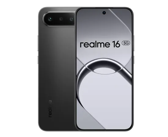 (Ir veikalā) REALME 16 5G 8GB/256GB Amoled 120 Hz Air Black Mobilie telefoni