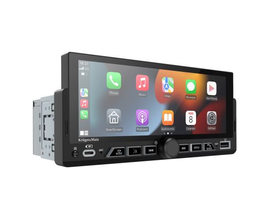 Kruger&Matz KM2017 1DIN CarPlay/AndroidAuto car radio Aудио-видео