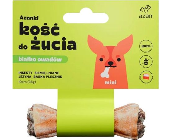Brit AZANKI Bone with Insects and Flaxseed MINI – Dog Treat – 10 cm Suņu barība