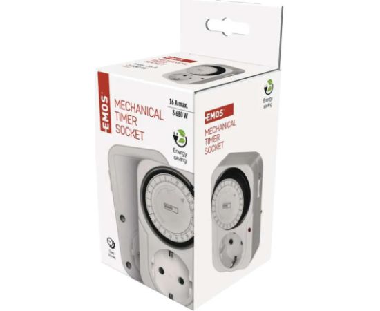 Mehāniskā taimera ligzda TS-MD31 SCHUKO, EMOS Viedās rozetes