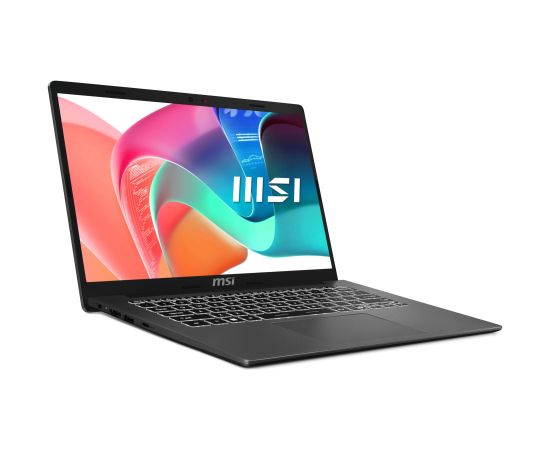 Notebook MSI Modern 14 F1MG-867NL CPU Intel Core 7 150U 14 " 1920 x 1080 pixels RAM 16 GB DDR4-SDRAM SSD 512 GB Discrete graphics Not available On-board graphics Yes OS installed Windows 11 Home Colour Silver Weight 1.5 kg 3200 MHz MODERN14F1MG-867NL Portatīvie datori