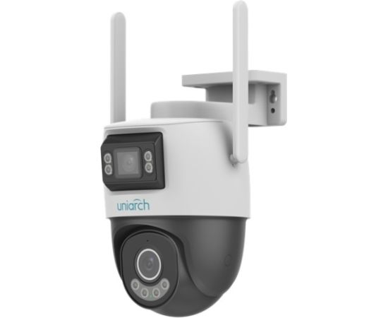 UHO P2S-M33F34 ~ Uniarch WiFi/IP kamera ar diviem objektiviem 3MP 4mm / 3MP 2.8mm (IR + WHITE LED) / Atbalsta UNV NVR Video novērošanas kameras
