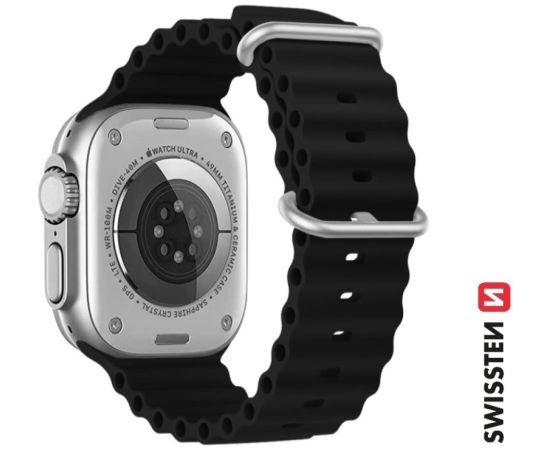 Swissten Marine Силиконовый Pемешок для Apple Watch 42 / 44 / 45 / 49 mm Smart pūlksteņu aksesuāri