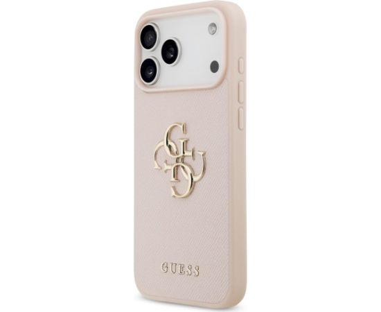 Guess Grained Big 4G & Classic Logo Case Защитный чехол для iPhone 17 Pro Max / розовый Чехлы - альтернативные