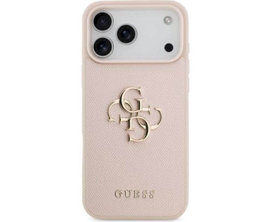 Guess Grained Big 4G & Classic Logo Case Защитный чехол для iPhone 17 Pro Max / розовый Чехлы - альтернативные