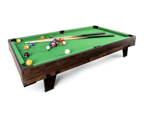 Pūla biljarda galds Bilaro Pool Break (120x60cm), ar zaļu audumu un aprīkojumu Biljards