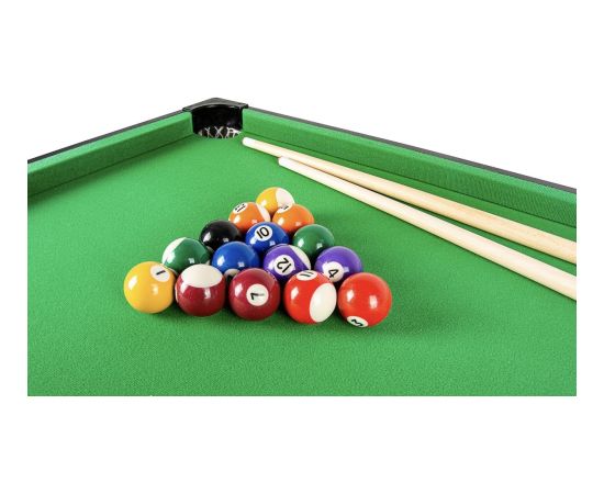 Pūla biljarda galds Bilaro Pool Break (120x60cm), ar zaļu audumu un aprīkojumu Biljards