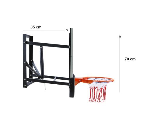 Basketbola vairogs Bilaro Montana Class X (136x80 cm, rūdīts stikls) ar grozu un tīkliņu Для баскетбола