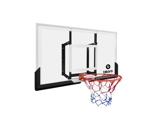 Basketbola vairogs Bilaro Dakota Class (130x80 cm, 6 mm rūdīts stikls) ar grozu un tīkliņu Для баскетбола