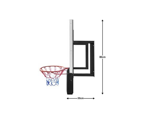 Basketbola vairogs Bilaro Dakota Class (130x80 cm, 6 mm rūdīts stikls) ar grozu un tīkliņu Для баскетбола