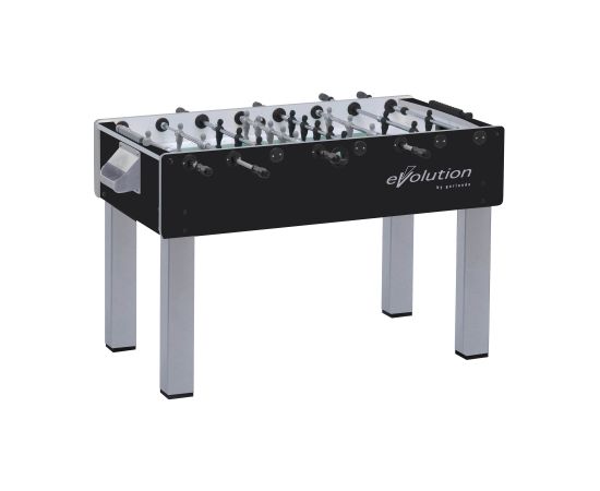 Galda futbola galds Garlando F-200 Evolution (Melns/Sidrabs, ar vienlaidu stieņiem) Новус столы и аксессуары