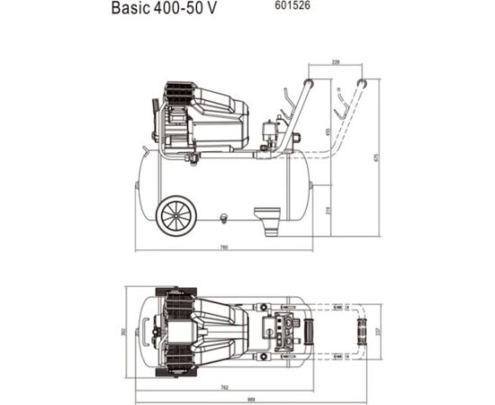 Virzuļa kompresors Metabo Basic 400-50 V Gaisa kompresors