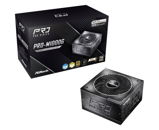 Zasilacz Asrock PRO-M1000G 1000W 80 PLUS Gold Блоки питания
