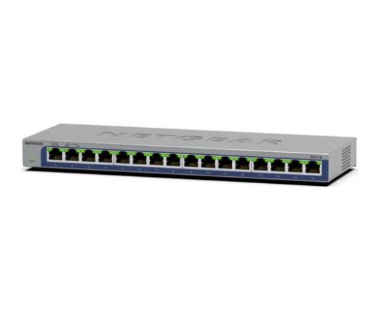NETGEAR GS116 Unmanaged L2 Gigabit Ethernet (10/100/1000) Black Коммутаторы (Switch)