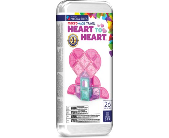 MAGNA-TILES Набор Микромагс компакт "Heart to Heart", 26 деталей Конструкторы