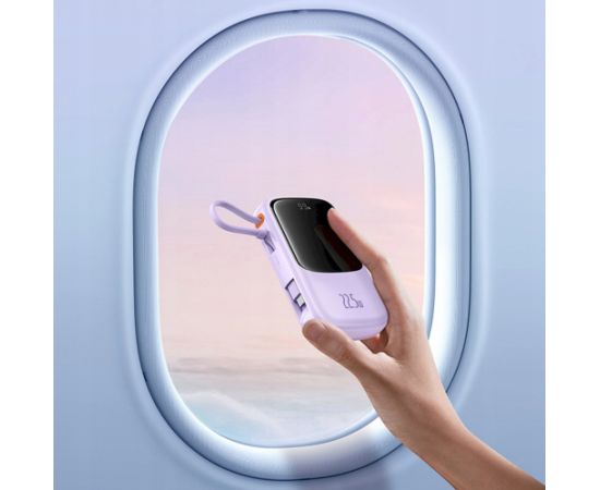 Baseus Qpow Pro+ Портативный аккумулятор 10000 mAh 22.5W / фиолетовый Power-банки