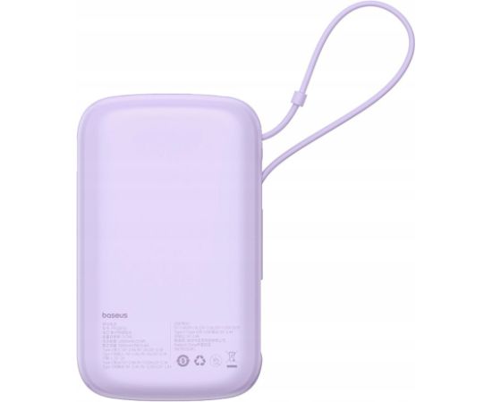 Baseus Qpow Pro+ Портативный аккумулятор 10000 mAh 22.5W / фиолетовый Power-банки