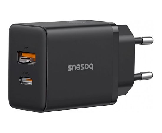 Baseus Cube Pro 30W Lādētājs USB-C USB-A / melns Telefonu lādētāji 220v