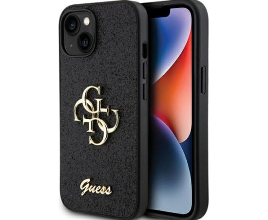 Guess Fixed Glitter Big 4G Case Aizsargapvalks Priekš Apple iPhone 15 Plus Neoriģinālie Maciņi