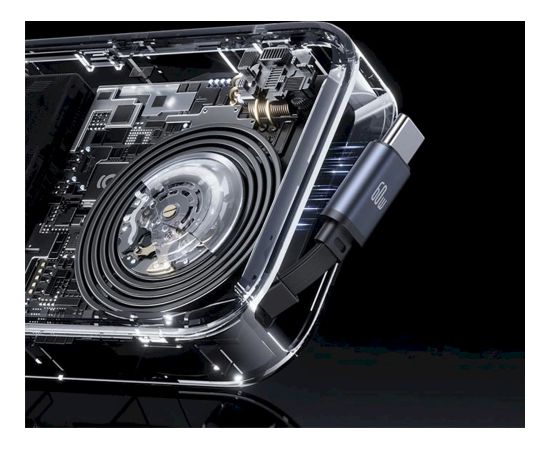 Baseus PrimeTrip VW1 Auto lādētājs 60W ar integrētu kabeli 6 ierīcēm / melna Telefonu lādētāji 12v Automašīnām
