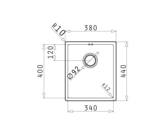 Sink Pyramis Astris 34x40 1B Кухонные раковины