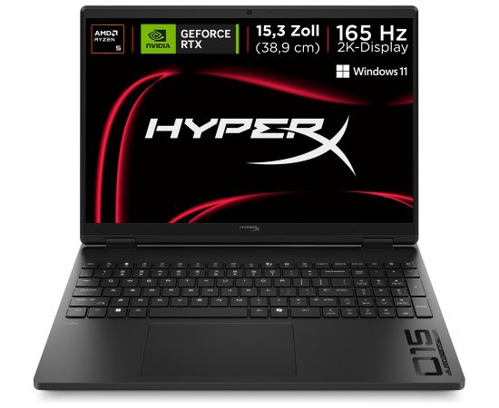OMEN by HP HyperX OMEN 15-gb0058ng (AMD Ryzen 5 240, NVIDIA GeForce RTX 5060, 16 GB DDR5, 512 GB (512 GB SSD), Windows 11 Home) - German - DE Layout Ноутбуки