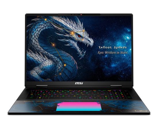 MSI Titan 18 HX Dragon Edition Draco Epic A2WJ-1218 (black, Intel® Core? Ultra 9 290HX Plus, NVIDIA GeForce RTX 5090, 96 GB DDR5, 4 TB (2 TB SSD & 2 TB SSD), Windows 11 Home) - German - DE Layout Portatīvie datori