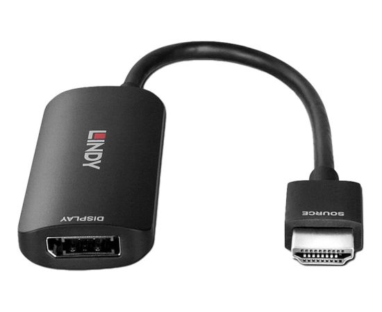Lindy Converter HDMI 4K80 > DisplayPort 1.4 (black, 16cm) HDMI vadi